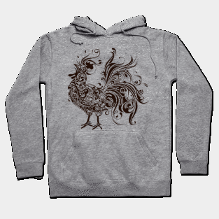 Abstract Rooster Silhouette Hoodie